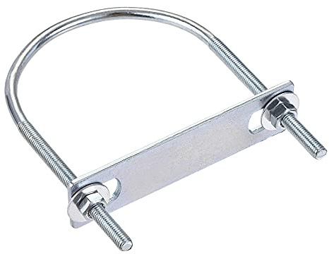 sourcing map 1 Satz M6 Runde U-Bolzen Bügelbolzen Bügelschrauben Stahl 80mm Innen 120mm Lang mit Mutternrahmen und Befestigungselementen