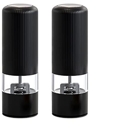Macinapepe elettrico Grinder elettrico di sale e pepe automatico - PORTATO Strumenti di rettifica della rettifica della spezia della peper luminosa Strumenti di cottura della cucina Macinapepe in cera