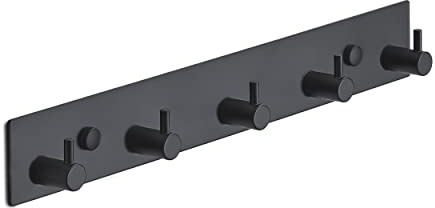 Brute Strength – Hakenleiste aus Edelstahl – 5 Haken · 32 cm | Edelstahl-Hakenleiste und Wandgarderobe für Bad, Flur und Garderobe; für Jacken, Hüte und Taschen, Montagematerial inklusive