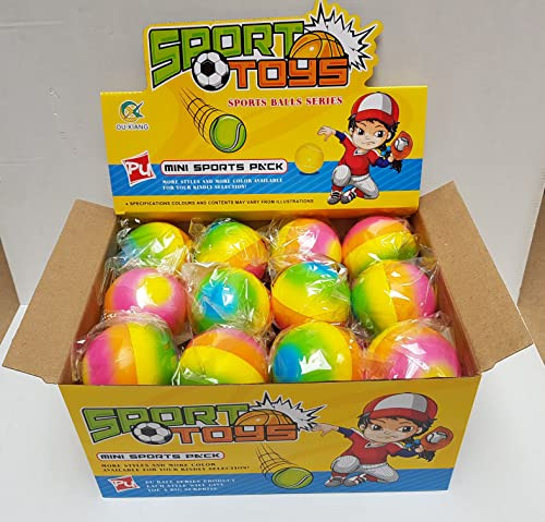 Schnooridoo 12 Softball Regenbogen Strandball 7,5cm Spielball Rainbow Strand Pool Kindergeburtstag Giveaway