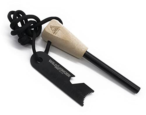 Wildkinger Feuerstein Feuerstahl 8 mm Dicke Survival Outdoor Camping Feuerstab Feuerzeug Geschenkidee