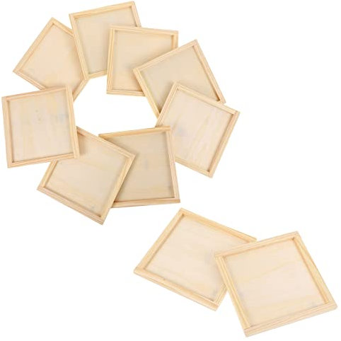 FOMIYES 10stücke Holzbilderrahmen Für Selbstgemachte Fotohalter Dekorativer Bilderrahmen Aus Holz Als Fotohalter Für Kinderkunstwerke Und Malereien