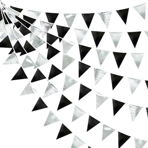 Festone triangolare in tessuto metallico, per compleanno, laurea, pensione, matrimonio, addio al nubilato, festa di addio al nubilato, discoteca