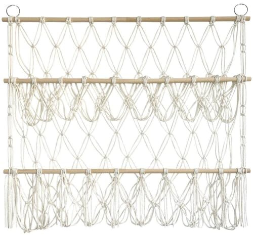 Toy Hammock Stuffed Animals Storage Net Soft Toys Hanging Net Hand Woven Macrame Hanging Toy Storage Holder Organizer