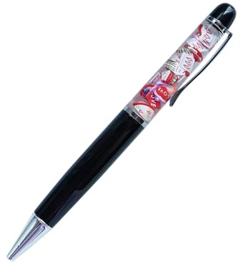 Sikyby Lustige Stifte für Kuchen, Erdbeere, Pizza, Liebe, Herz, Geburtstag, niedlich, schwimmend, flüssig, Schreiben, Tagebuch, Büro, einzigartiges Geschenk für Damen, Herren, Kinder, Mädchen, Jungen
