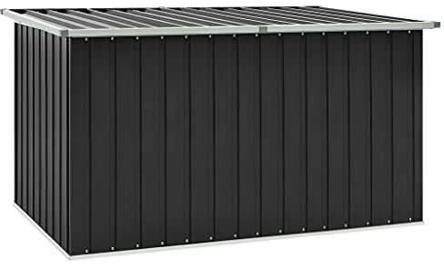PIXZSSI 171x99x93 cm Anthrazit Gartenbox Verzinkter Stahl Stilvollen Aufbewahrungsbox Dekorieren Innenraum Geräumige Auflagenbox Aufbewahrung von Decken Spielzeug Anderen Gegenständen