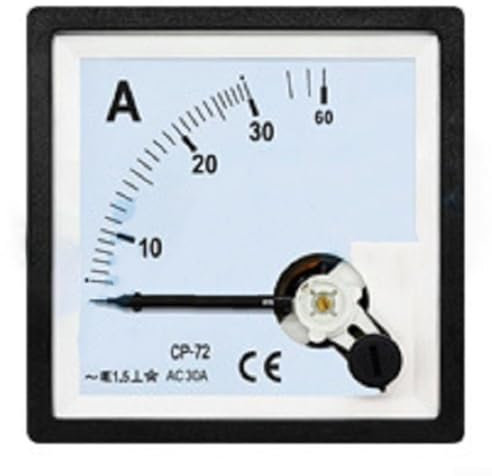 Amperímetro CP-72 Analógico AC Amperímetro Cuadrado Montaje Panel Móvil Vane Amperímetro Analógico con Pequeño Error Respuesta Rápida (AC 50A)
