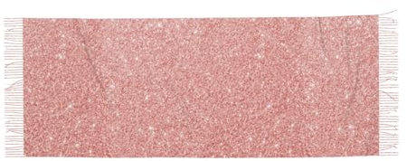 Poadnly Roségold, rosa Glitzer, Großer weicher Kaschmir-Schal, Wickelschal, Fransenschal, leichte Stola, 196 x 68 cm