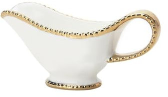 Saucière en céramique blanche avec poignée en porcelaine pour steak de bœuf, récipient décoratif pour pichet à lait, bateau