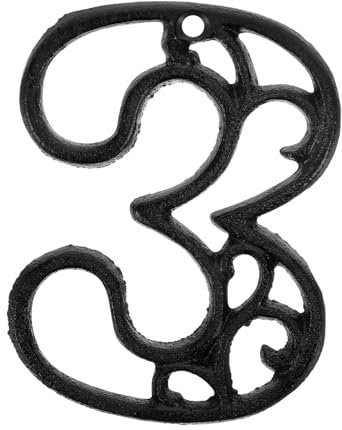 NUOBESTY Decoración De Pared Digital Número De Rústico Para Exterior Letrero De Dirección Estilo Industrial Para Decoración De Puerta y Jardín Número De Hierro Fundido