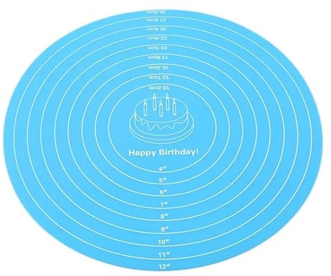 Tortenplatte Drehbar,Töpferscheibe 15/20/25/30CM Töpferscheibe Aluminium-Drehscheibe DIY Tonwerkzeuge Doppelseitige Kuchenkeramik-Drehscheibe Skulptur Keramik-Kuchenständer(Blue Table mat)