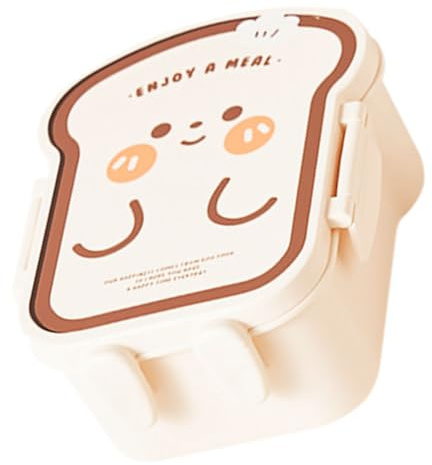Toyvian Lonchera Infantil Compacta con Compartimentos Caja de Almuerzo con Diseño Divertido para para Microondas Material Resistente para Uso Prolongado para Colegio y Picnic