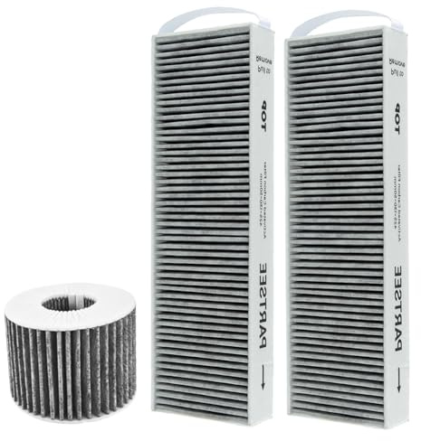 HUAREW 2 Pezzi Filtro a Carbone Attivo compatibile con Bora Pure PUAKF | Filtro per Bora Pure PUAKF/X Pure/S Pure, per Piastra di Cottura PURU o PUXU con Ricircolo D'aria