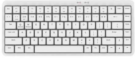 Jectse Clavier sans Fil 75% Silencieux, Clavier D'Ordinateur Complet avec pavé Numérique pour Ordinateur Portable, PC de Bureau, Connexion jusqu'à 33 Pieds, Inclinaison Ergonomique, (White)