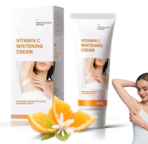Crème Blanchissante Axillas et Parties Intimes, Crème Eclaircissante Peau Noir Puissant, Skin Lightening Cream, 60 g pour Ligne de Bikini et Muscles Intérieurs