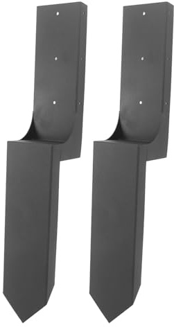 KIMISS Kit de Réparation de Piquets d'ancrage pour Poteau de Clôture en Acier Robuste, 2 Piquets et 21 Accessoires pour Une Installation de Clôture Solide et Stable