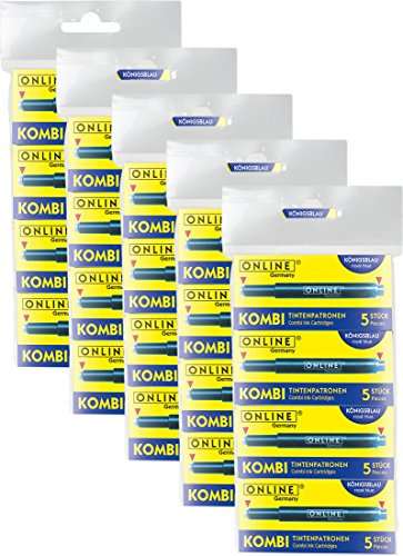 5 x 4er Pack 17026 - Kombipatronen, blau | Für alle gängigen Füllfederhalter