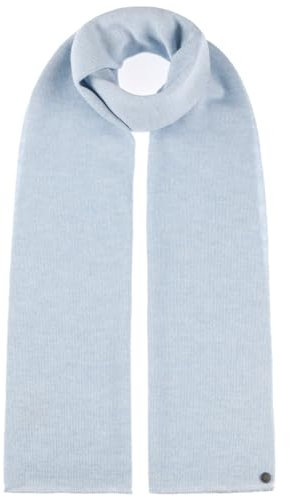 LIERYS Fine Strickschal aus Merinowolle Damen/Herren - Schal Made In Germany - Herrenschal Herbst/Winter - Winterschal hellblau