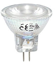 NCC-Licht 1 x LED Leuchtmittel Glas Reflektor MR11 2W = 20W GU4 12V 150lm warmweiß 3000K flood 30° (1 Stück)