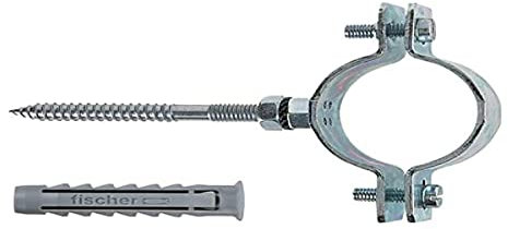 Fischer Collare in acciaio per tubi CPS-V 1 con vite e tassello