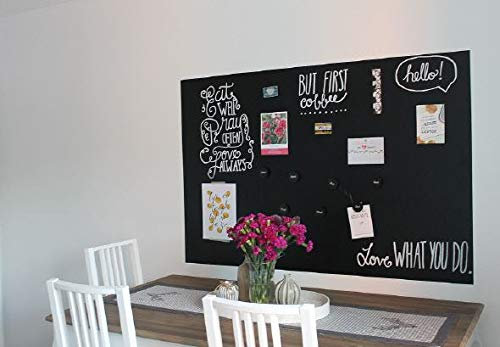 Magnet-Tafel-Folie Farbe: schwarz | 40 Größen | Preis-Leistung Top beschreibbar, abwischbar, magnetisch | Kreide Tafel Magnet Folie (70x50cm)