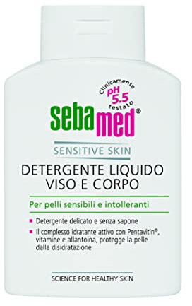 Sebamed Liquido, Senza Sapone, Deterge Senza Irritare, Adatto a Pelli Sensibili, Rispetta l'Acidità Fisiologica della Pelle, Lascia la Pelle Morbida ed Elastica, Indicato per Viso e Corpo, 200 ml