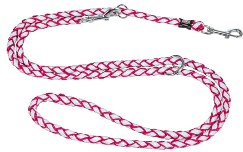 TRIXIE Hundeleine Cavo V-Leine S–M, 2,00 m ø 12 mm in fuchsia - verstellbare Leine mit reflektierenden Elementen - für kleine bis mittelgroße Hunde - 135811 | Runde V-Leine für gute Kontrolle – für kleine bis mittelgroße Hunde, mit reflektierenden Elementen für mehr Sichtbarkeit