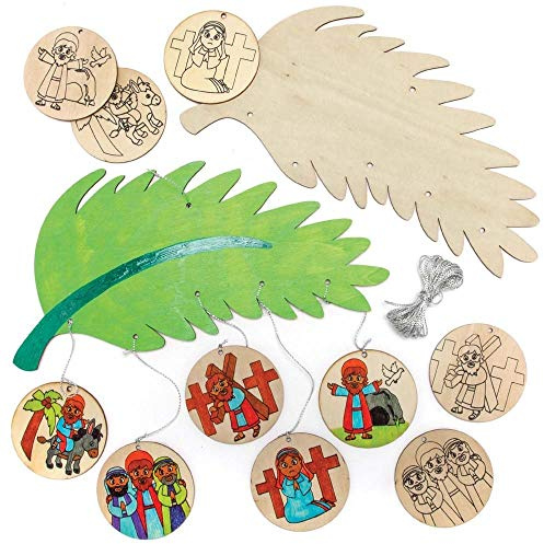 Baker Ross Holzmobile für die Karwoche, 2 Stück, christliches Osterhandwerk für Kinder (AX778)