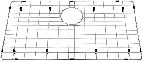 MONSINTA Kitchen Sink Grid and Sink Protector, Stainless Steel Sink Grids 28 3/4 x 15 3/4 with Rear Drain for Single Sink Bowl, Sinka Bottom Grid, Sinks Grate