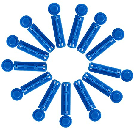 Lancetas Estériles 100 Unidades para Glucosa en Sangre Kit, Colesterol, Pruebas Rápidas