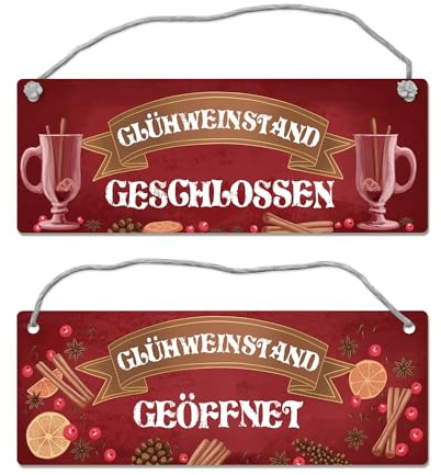 Wendeschild mit Kordel Das perfekte Gadget für deine Weihnachtsparty oder den nächsten Glühweinabend.