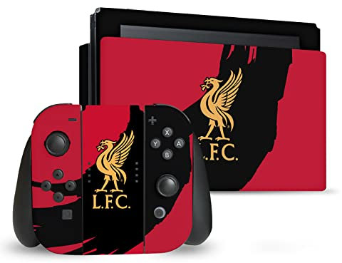 Head Case Designs Offizielle Liverpool Football Club Wischhub Kunst Vinyl Haut Gaming Aufkleber Abziehbild Abdeckung kompatibel mit Nintendo Switch Console & Dock & Joy-Con Controller Bundle