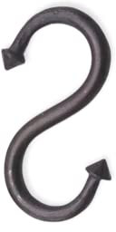 Infinity Decor Ganchos en forma de S de 2.5 pulgadas, ganchos en S de hierro forjado a mano resistentes para colgar plantas, tazas de café, ollas y sartenes, ropa en cocina, baño, taller, jardín