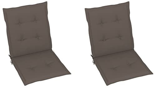 INLIFE Gartenstuhlauflagen 2 STK. Taupe 100x50x3 cm