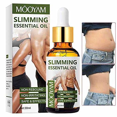 Schlankheitsöl | 30ml Natürliches Bio Schlankheitsmassageöl zum Abnehmen - Körperformenabnehmen Bauch Ätherisches Öl für Schwellungen und Abnehmen, Hautpflege Huiba