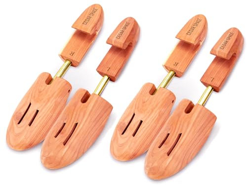 Cedar Space Wooden Shoe Stretcher Tree, 6.5-14 Sizes Cedar Wood Shoe Trees,2/4PC Shoe Stretcher for Men, Sneakers,Boots