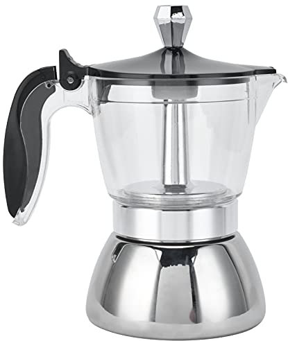 Kaffeekanne, 4 Tassen, Perkolator, Kaffeekanne, Edelstahl, Camping-Kaffeemaschine, Herd, Moka-Kanne, Kaffeemaschine, Küchenzubehör Für Zuhause Und Büro