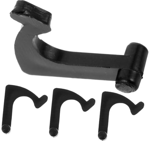 SAFIGLE Schellen für Plattenspieler Tonarm 4 Stück Stabile Schwarze Eisen Halterungen mit Schlankem Design Installieren Kompatibel mit Plattenspieler und Tonarm für Sicheren Halt