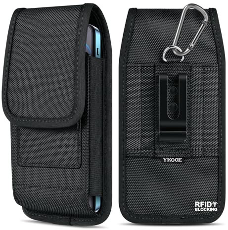 ykooe Handy Gürteltasche mit RFID Blocker Schutztasche Handytasche mit Gütelclip für Samsung Galaxy S24 Ultra S23 Ultra S22 Ultra S21 Ultra A14 A13 Google Pixel 8 Pro 7 Pro 6 Pro, XXL