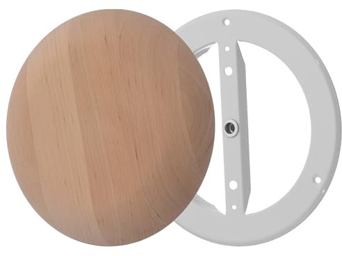 Steinberg14 Difusor de Madera para Sauna - 125mm Válvula de Aire Regulable para Pared y Techo - Difusor Universal de Impulsión y Extracción de Aire - Rejilla de Ventilación