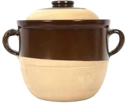 Grands bols en céramique, Cocotte en terre cuite Bols à soupe en céramique avec poignées Marmite en céramique Braisière avec couvercle Plat de cuisson Plat de cuisson antiadhésif Cocotte en terre cuit