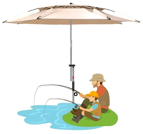 Ombrellone pieghevole da Giardino ombrellone da pesca impermeabile Ombrellone Antipioggia da Balcone Esterno Altezza Regolabile, Resistenza al Vento(220cm)