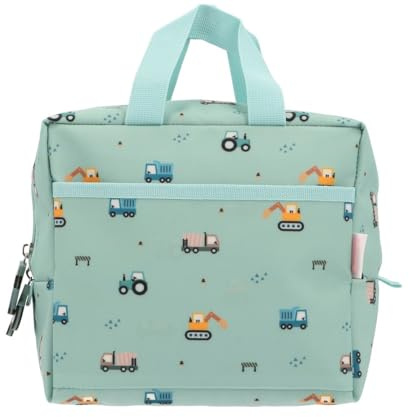 Tutete Bolsa Térmica Infantil Lavable Resistente para Colegio | Bolsa térmica infantil pequeña y fácil de usar | Ideal para almuerzos y meriendas | Exterior impermeable, lavable y resistente | trucks