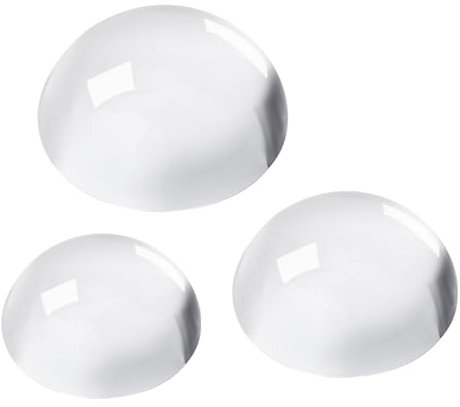 PH PandaHall 3pcs Crystal Dome Paperweight Glass Paperweight Magnifying Round Glass Block Office Desktop Accessories Funny Office Keepsake Gift Tabletop Dector for Reading Home 1.5/2.3/3.1 inch