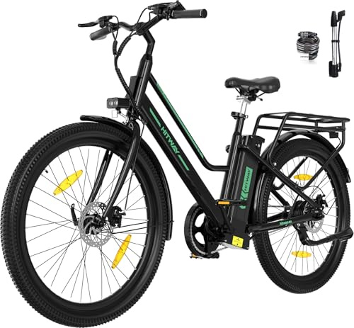 HITWAY Bicicletta Elettrica 27,5, Bici Elettrica Mountain Bike,E-Bike City per Uomo/Donna,Motore 250W 36V13Ah batteria al litio estraibile, fino a 50-100 km,APP