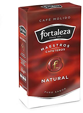 CAFÉ FORTALEZA Café Molido 100% Natural Pack 12x250g (3kg) – Compatible Con Melitta, Filtro, Émbolo e Italiana – Cafe Molido Suave Variedades Arábica y Robusta – Con Notas Herbales y Afrutadas