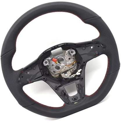 GYTTAK Sportlenkräder Kompatibel Mit VW Für Golf 8 Für Passat Für CC Halbperforierte Beheizte Lenkradbasis, Rennsport-Lenkrad, Autozubehör
