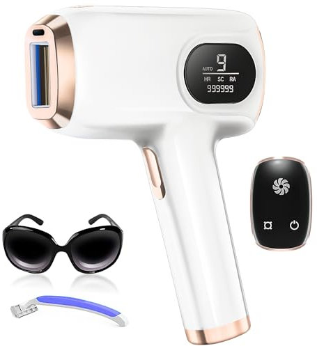 IPL Geräte Haarentfernung, Laser Haarentfernung, mit 3 Erweiterte Funktionen HR/SR/HR+,9 Energiestufen,999,999 Lichtimpulse für Männer,Frauen,Ideal für Gesicht,Körper