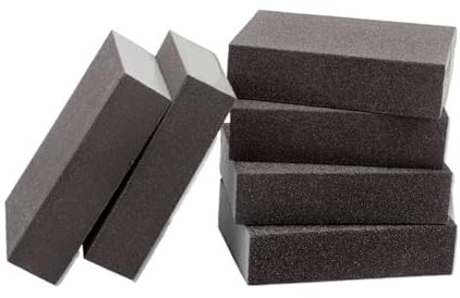 Sanding Blocks， 6Pcs Grinding Sponge 120 180 240 320 600 100 Grit Wall Sand Block(6pcs 220)