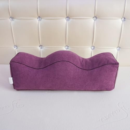FANSU Beinkissen Hochlagerung, Beinkissen zum Schlafen für Beine & Füße Orthopädisches Ergonomisches Knie-Kissen für Sofa, Bett, Relaxen, Auszeiten & Zuhause (55 * 17 * 17cm,CS Lila)